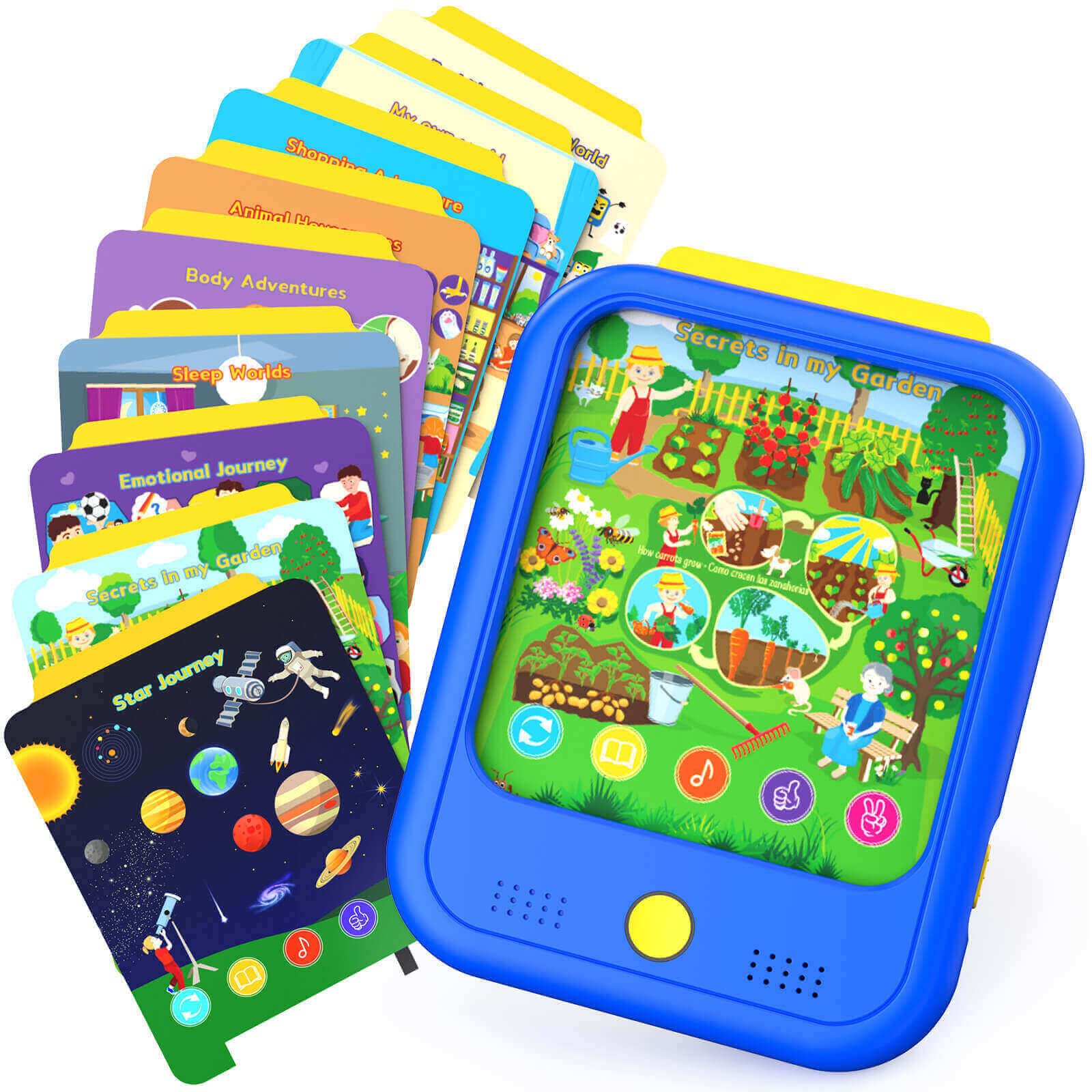 Qiaojoy Kids Learning Tablet Educational Learning Pad (20 Thematic Worlds)