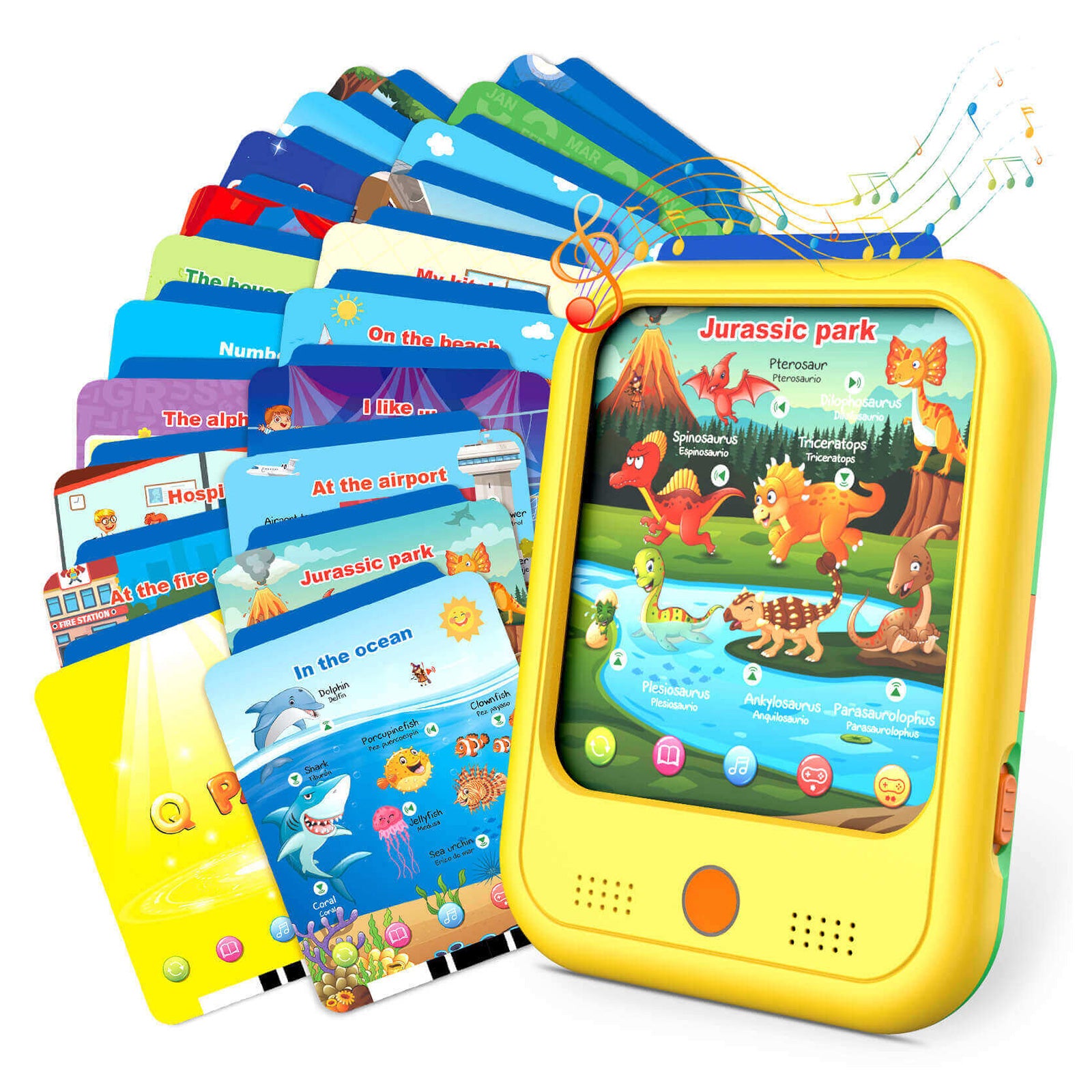 Qiaojoy Kids Learning Tablet Educational Learning Pad (40 Thematic Worlds)