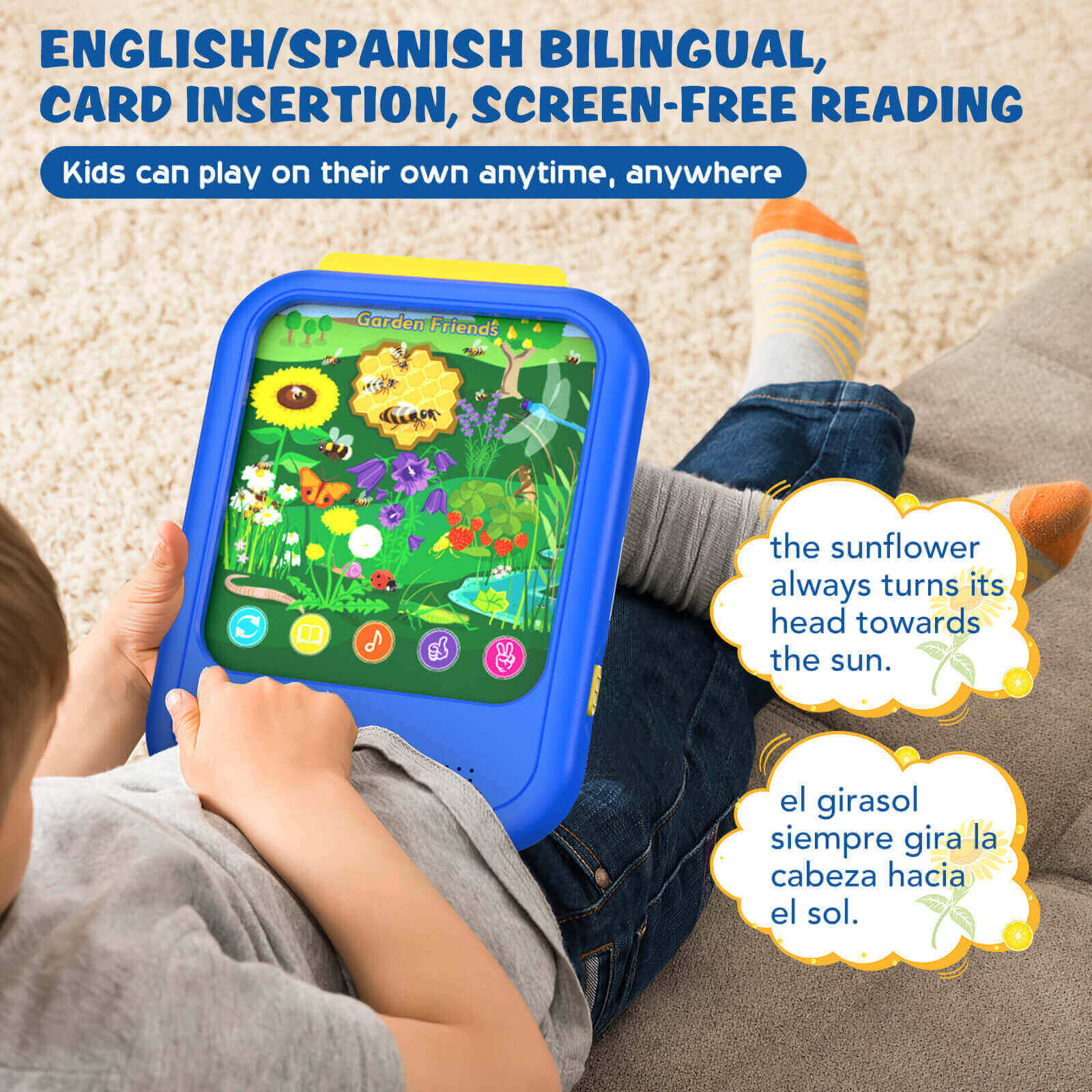 Qiaojoy Kids Learning Tablet Educational Learning Pad (20 Thematic Worlds)