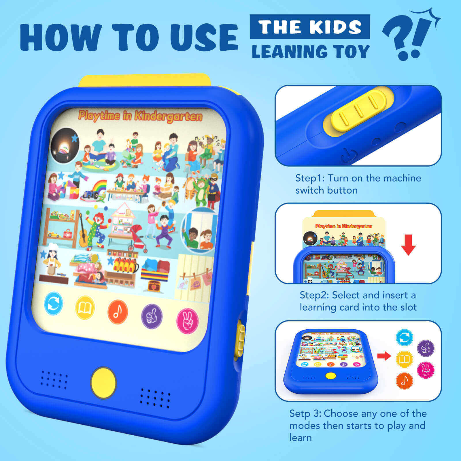 Qiaojoy Kids Learning Tablet Educational Learning Pad (20 Thematic Worlds)