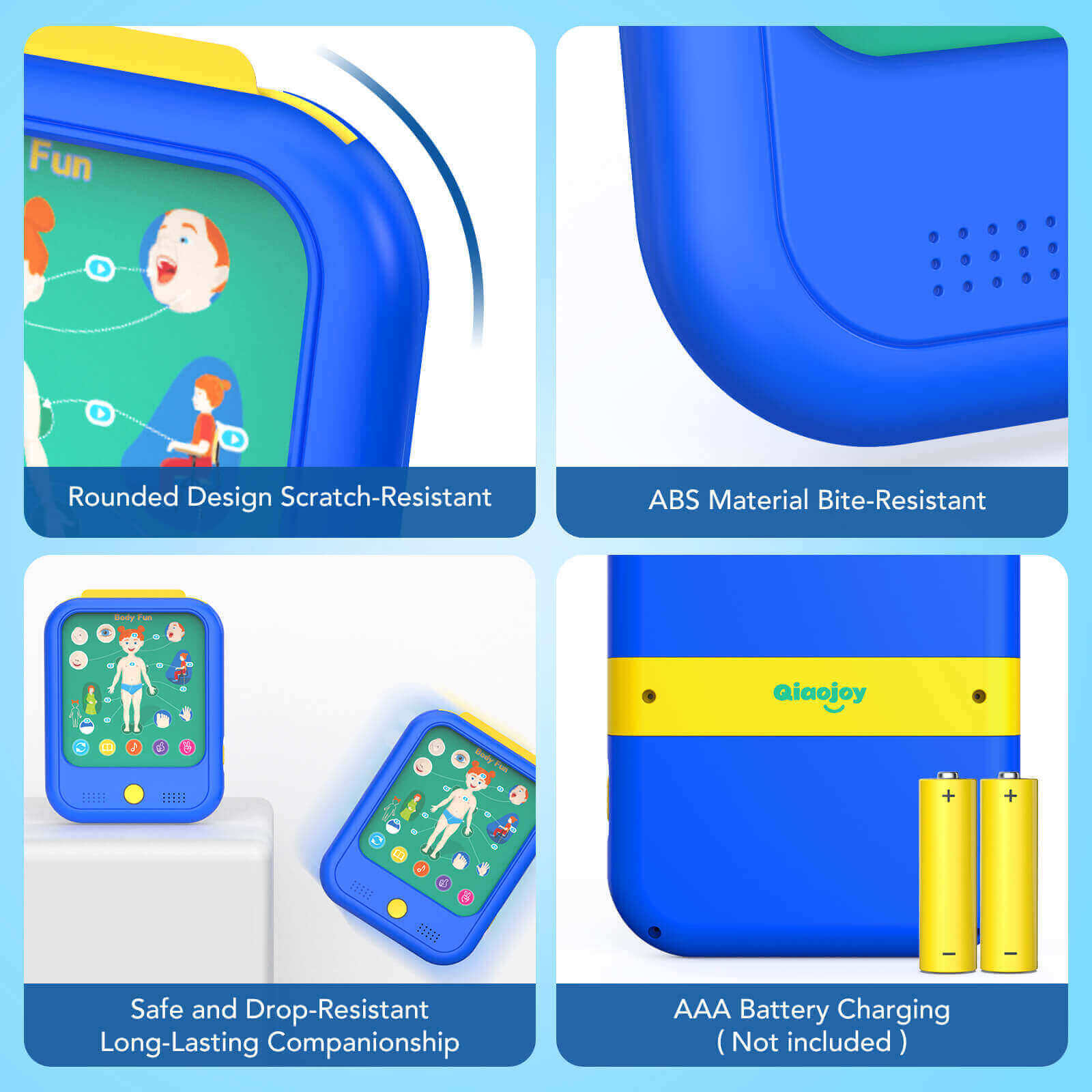 Qiaojoy Kids Learning Tablet Educational Learning Pad (20 Thematic Worlds)