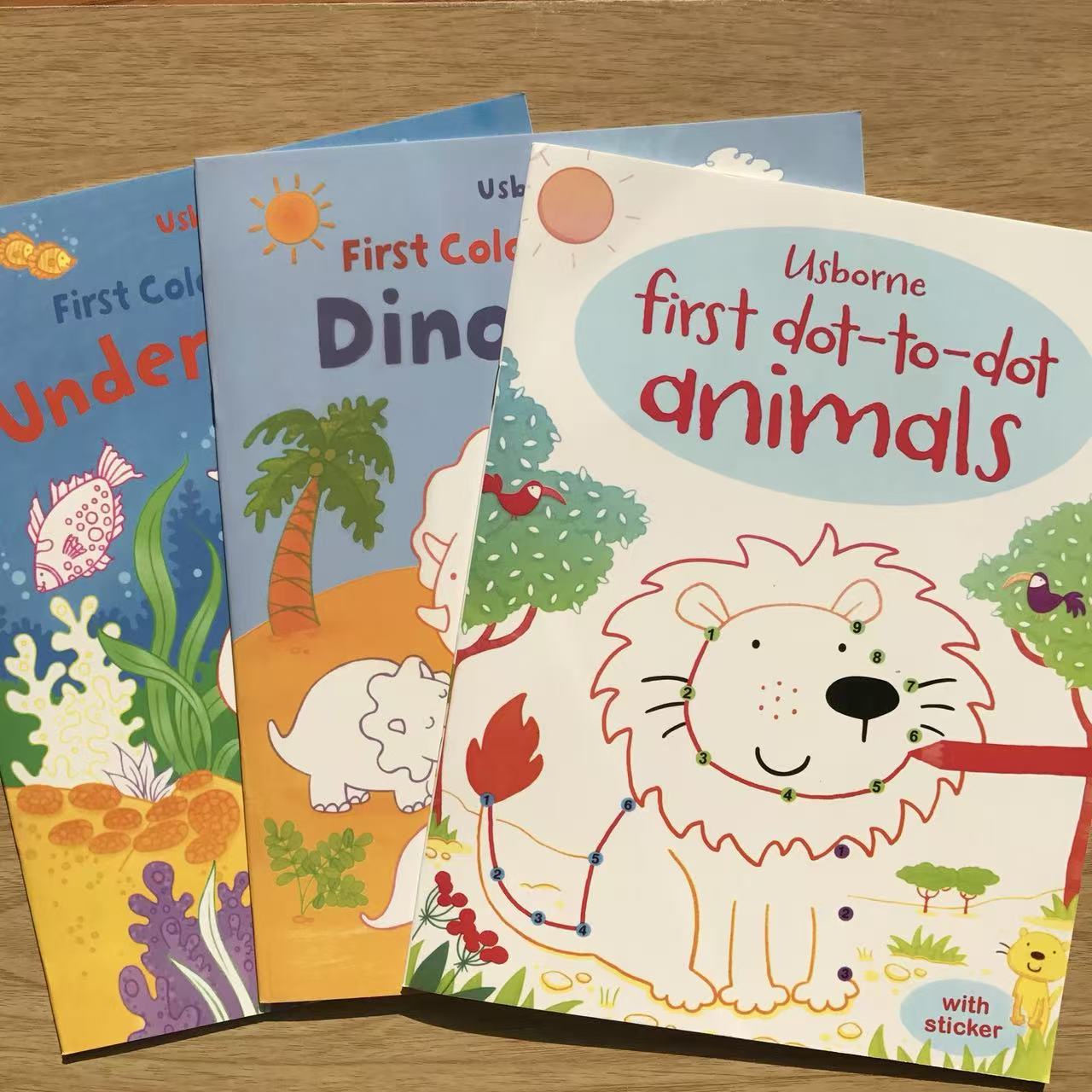 Ciaojoy English Learning Coloring & Sticker Printed Book for Kids - Interactive Toddler Activity Book with Scenes, Word Games & Parent-Child Fun