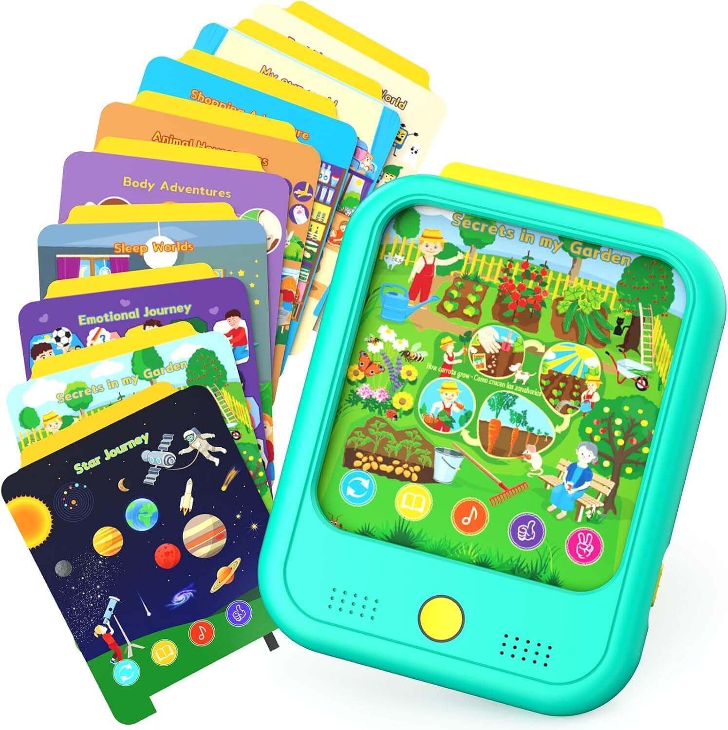 Qiaojoy Kids Learning Tablet Educational Learning Pad (20 Thematic Worlds)