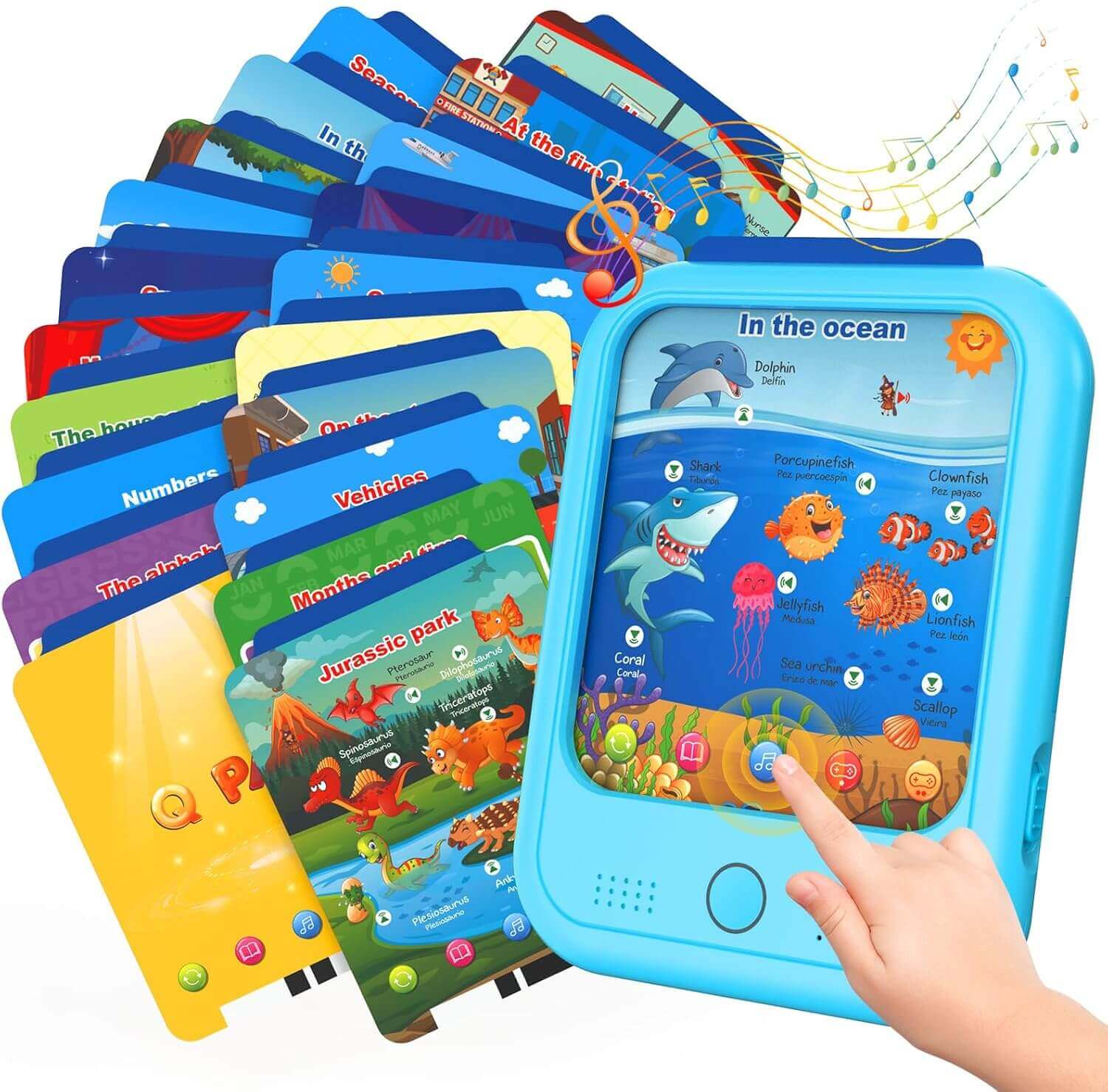 Qiaojoy Kids Learning Tablet Educational Learning Pad (40 Thematic Worlds)