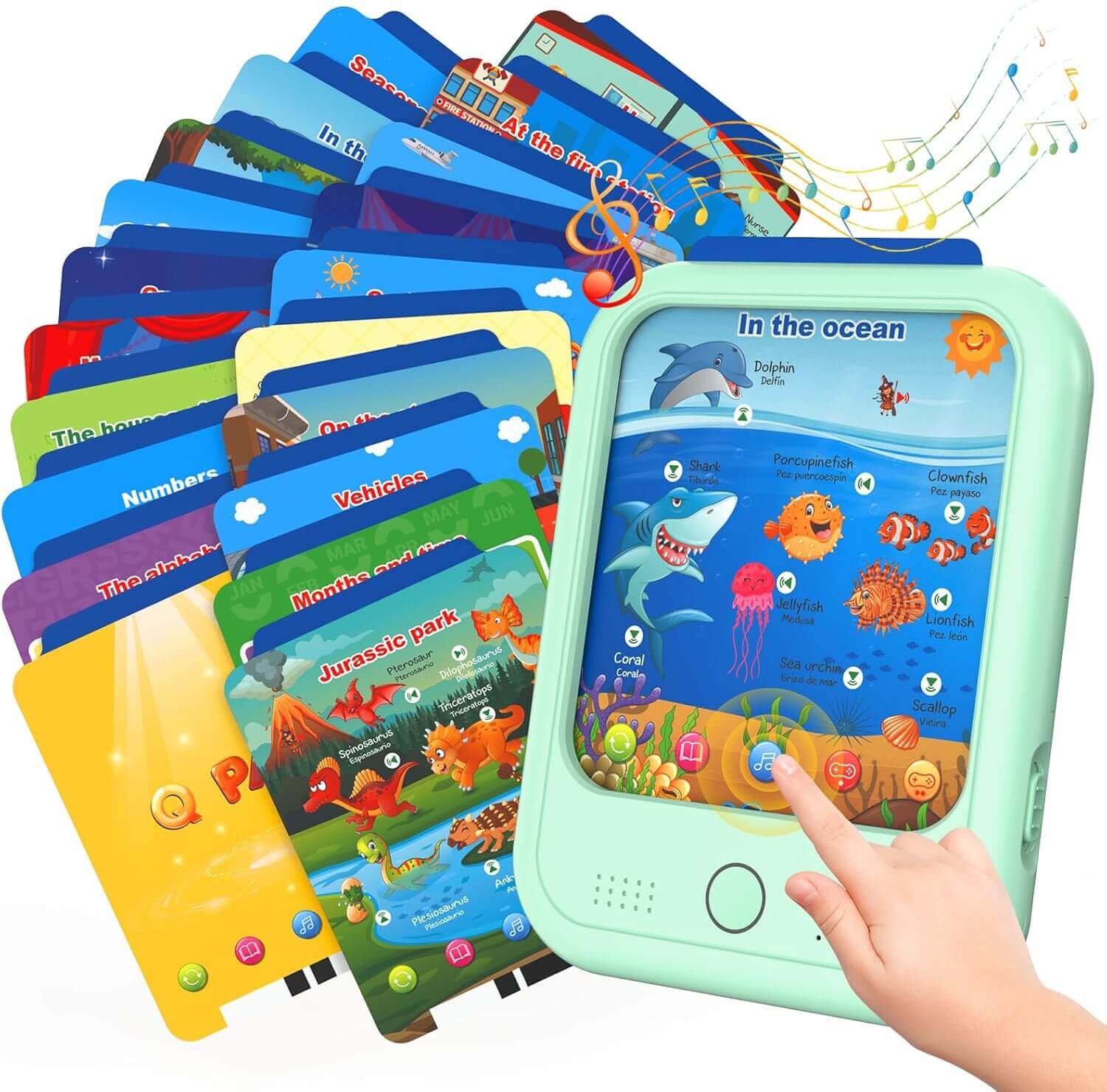 Qiaojoy Kids Learning Tablet Educational Learning Pad (40 Thematic Worlds)