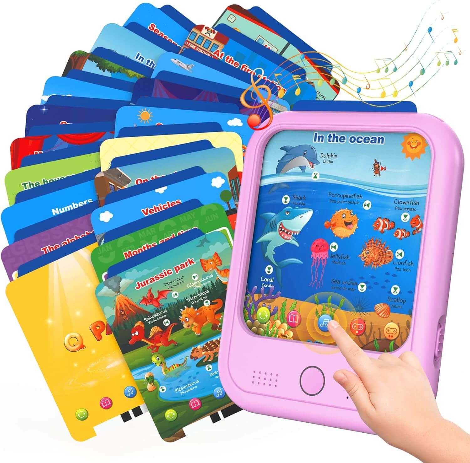 Qiaojoy Kids Learning Tablet Educational Learning Pad (40 Thematic Worlds)