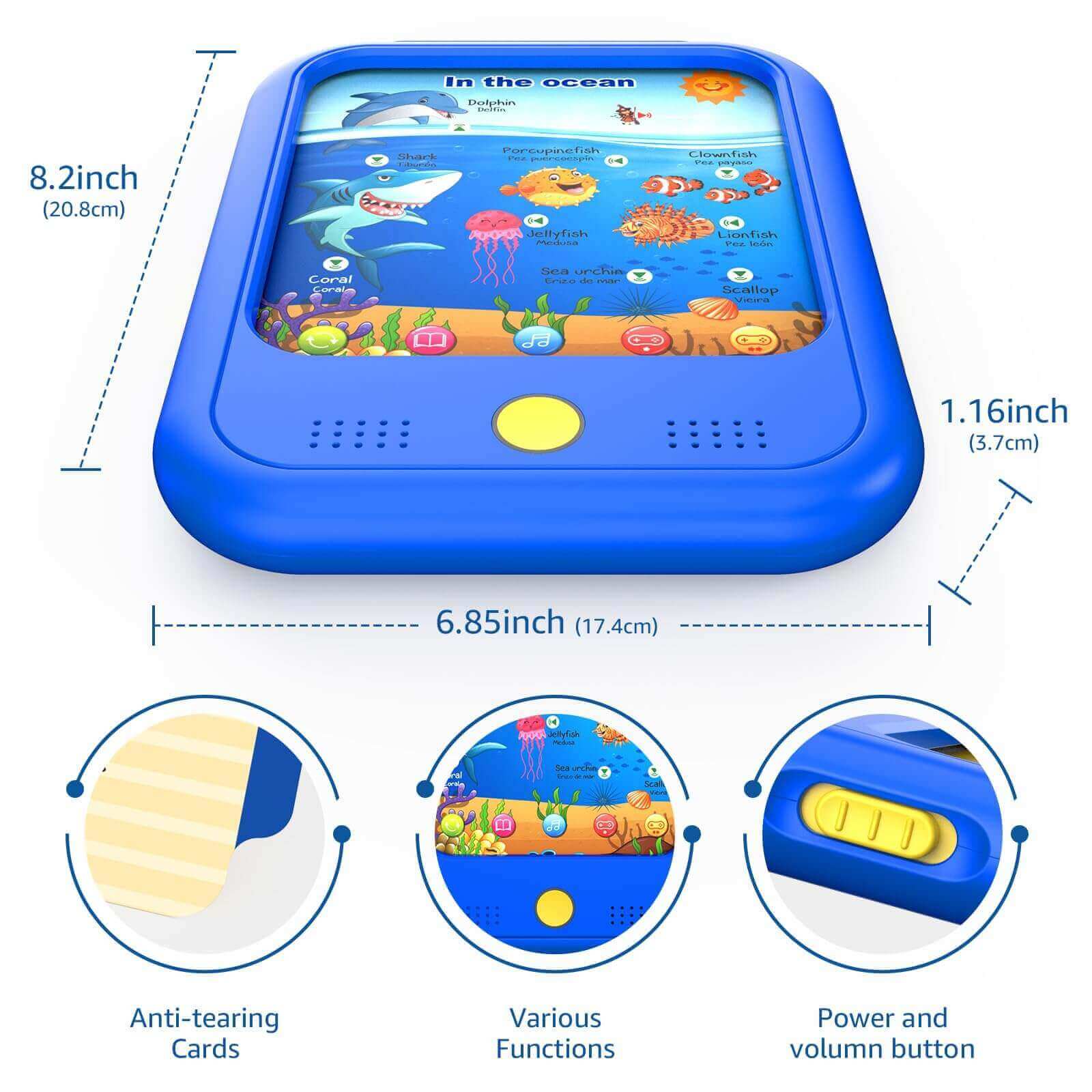 Qiaojoy Kids Learning Tablet Educational Learning Pad (40 Thematic Worlds)