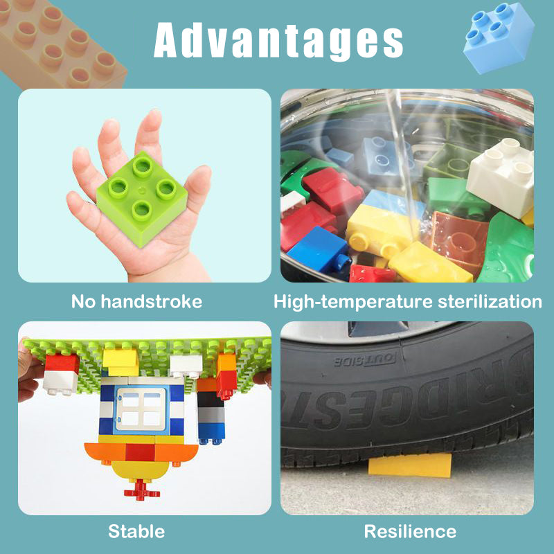 Ciaojoy Large Building Blocks for Kids Ages 3-10 - Creative Track & Slide Blocks, Compatible Bricks for Boys & Girls