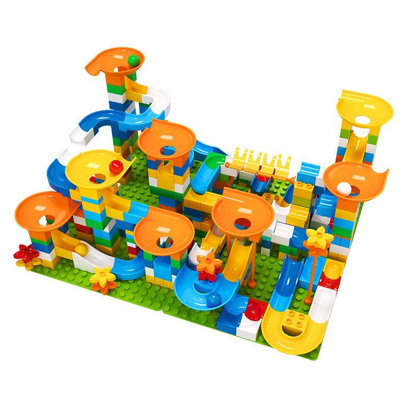 Ciaojoy Large Building Blocks for Kids Ages 3-10 - Creative Track & Slide Blocks, Compatible Bricks for Boys & Girls